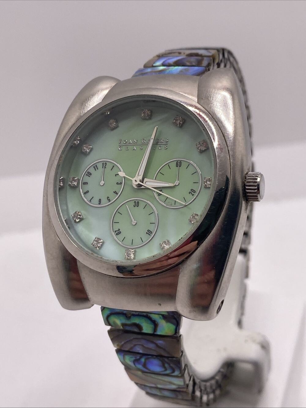 Vintage Rare Joan Rivers Classic Abalone Watch Works New Battery